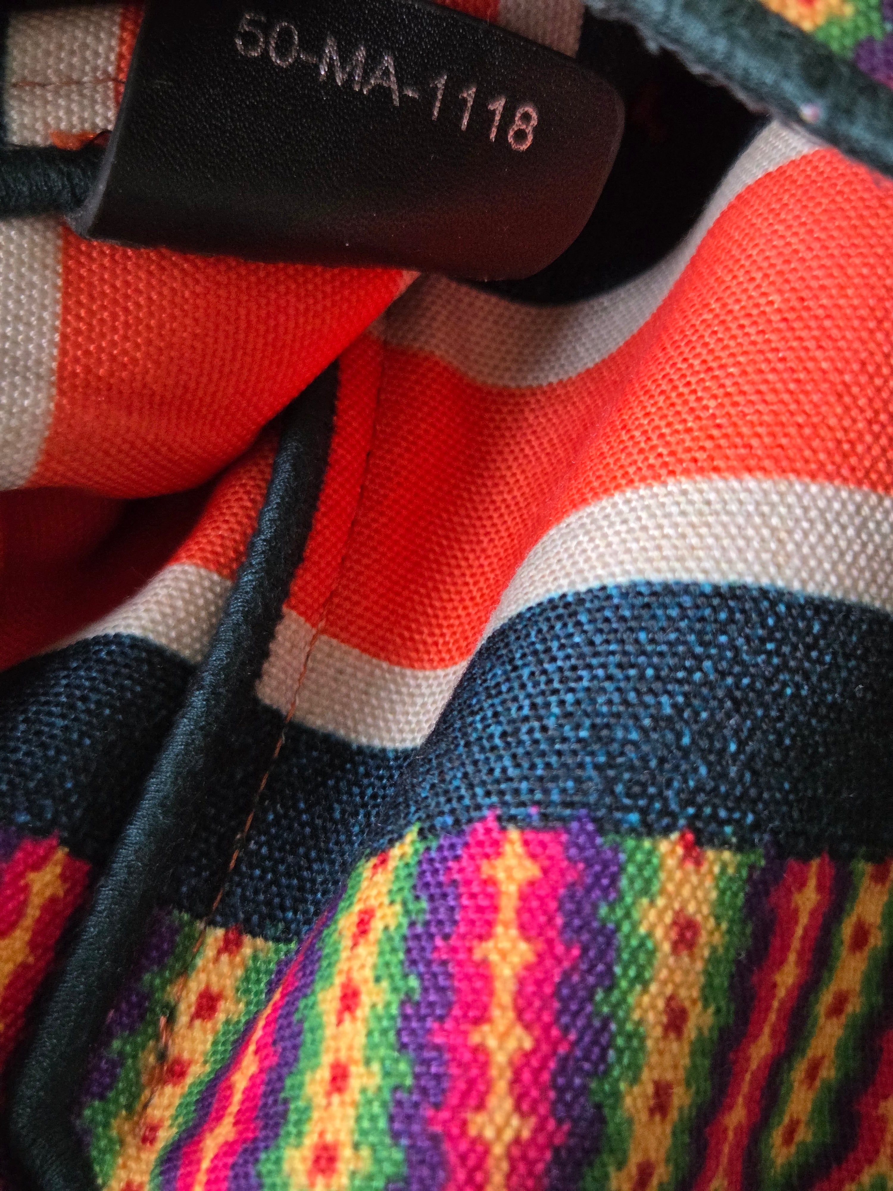 Colorful Patterned Canvas Crossbody Messenger Bag