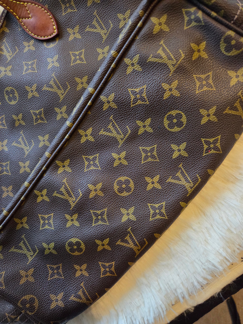 Classic Brown Monogram Tote Bag - Spacious Everyday Shoulder Bag