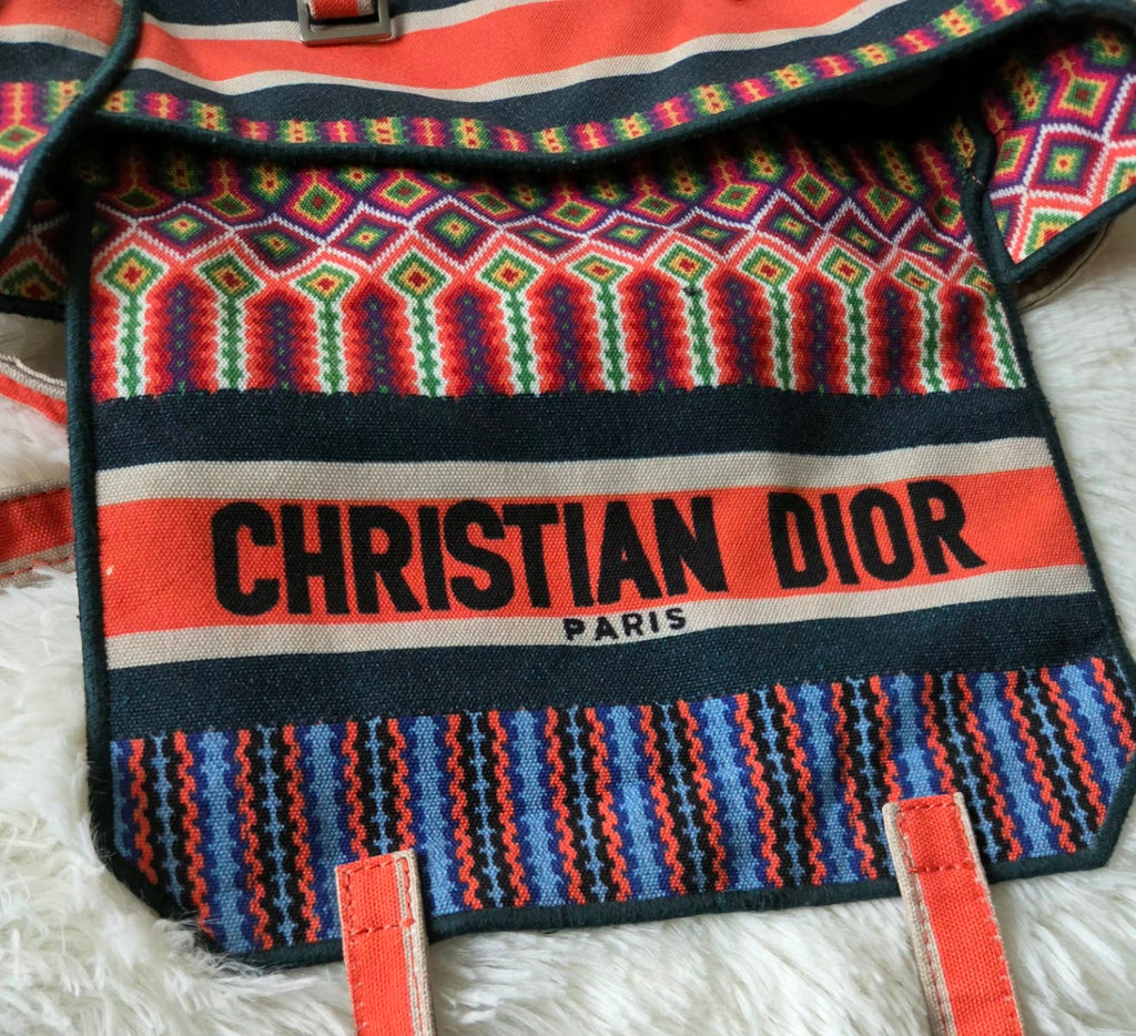 Colorful Patterned Canvas Crossbody Messenger Bag