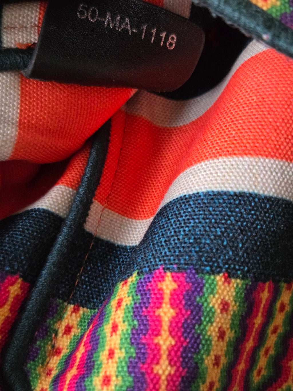 Colorful Patterned Canvas Crossbody Messenger Bag