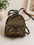 Monogram Mini Backpack Crossbody Bag - Brown