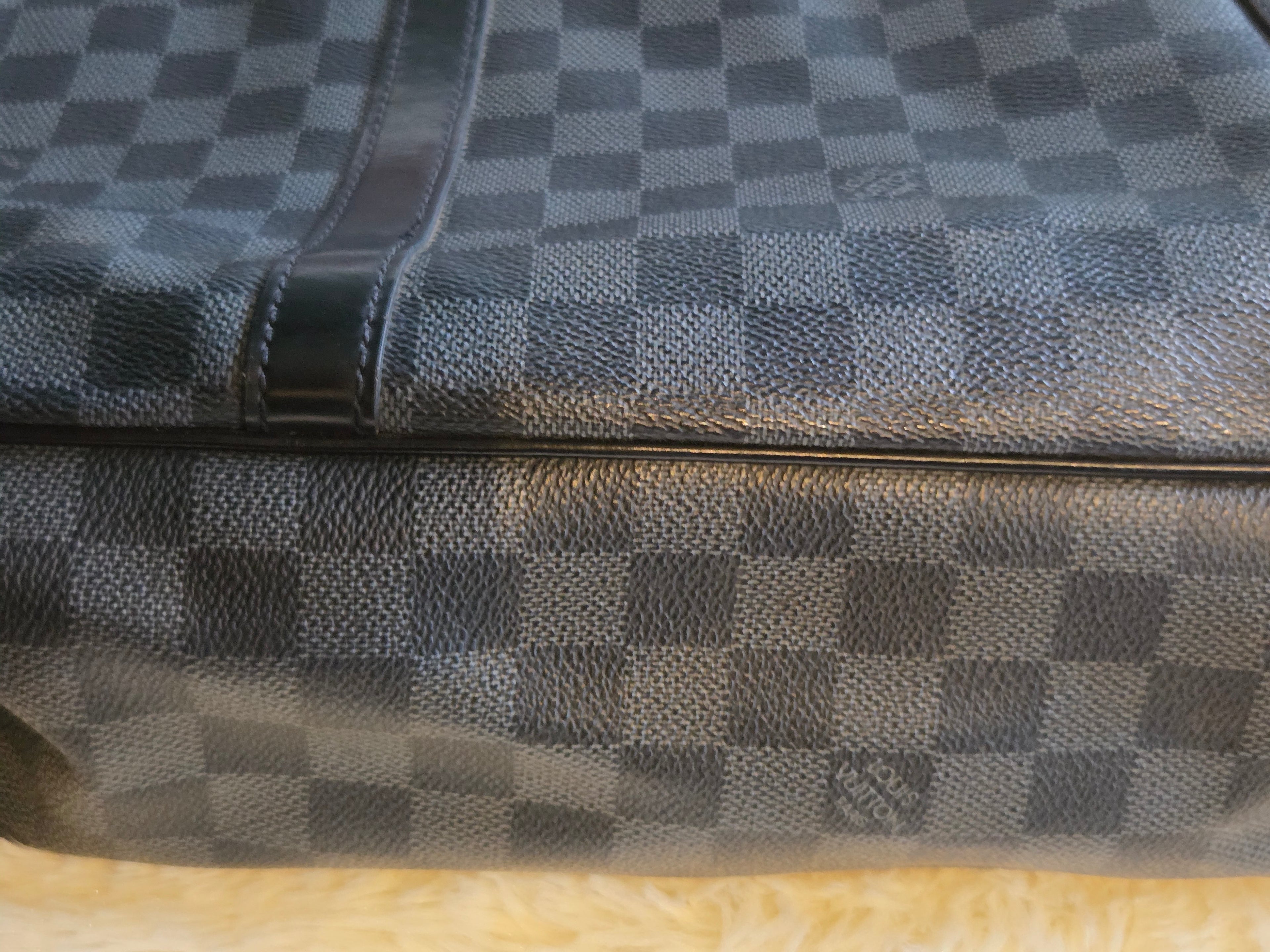 Vintage Checkered Weekender Travel Bag
