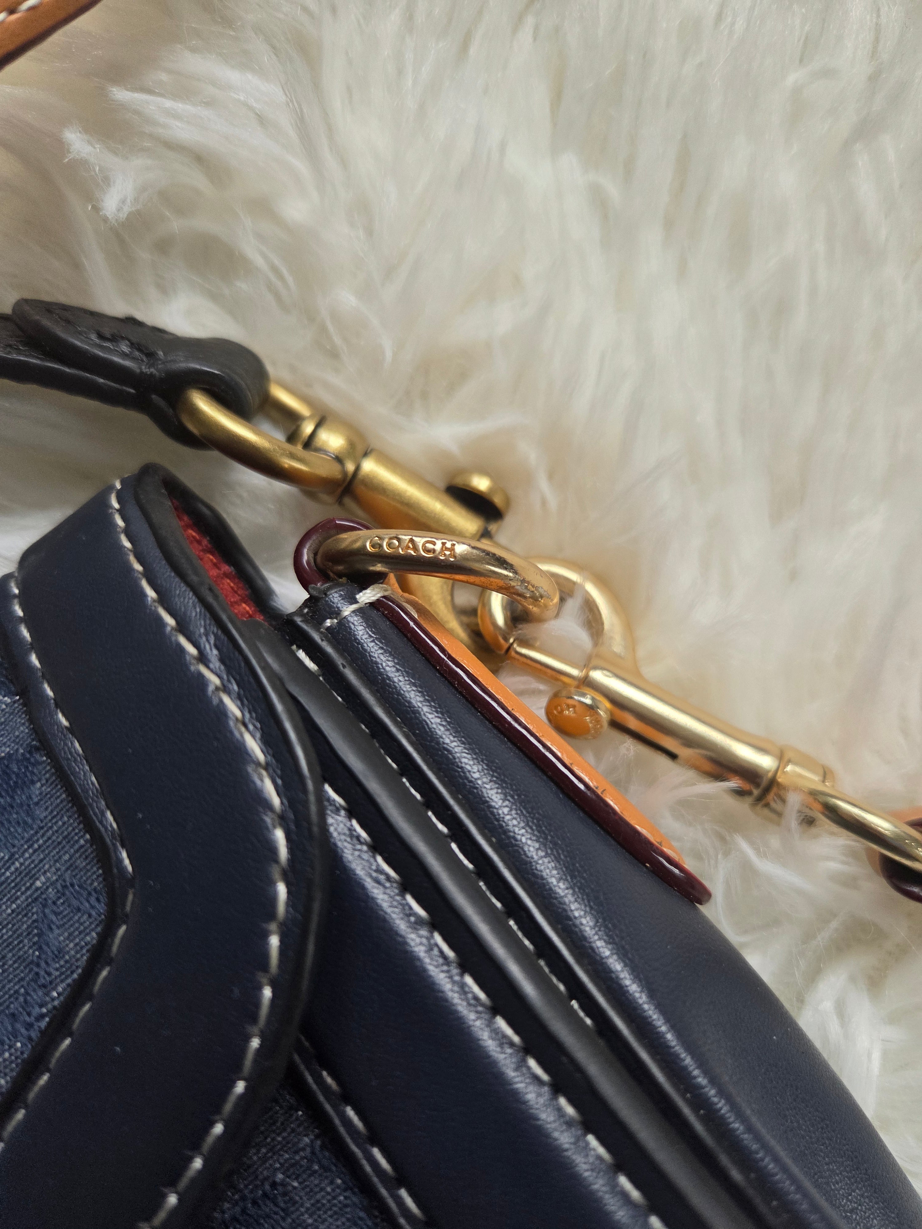 Coach Georgie Shoulder Bag in Signature Chambray