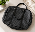 Vintage Checkered Weekender Travel Bag