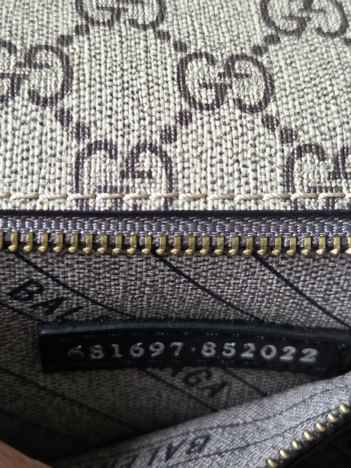 Monogram Print Top Handle Crossbody Bag – Beige & Brown